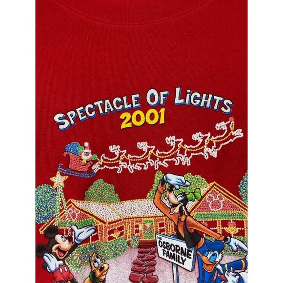 VTG Disney 2001 Spectacle of Lights Sweatshirt‎ 2XL Rare Christmas - Picture 14 of 15